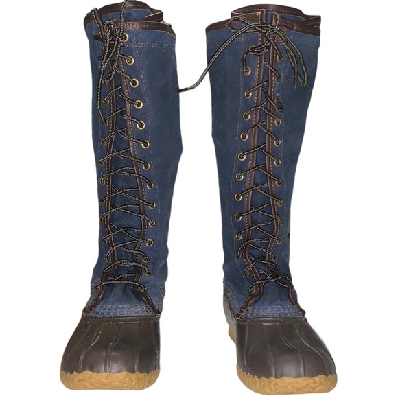 L.L. Bean tall waxed canvas Maine Hunting boots - Picture 2 of 11